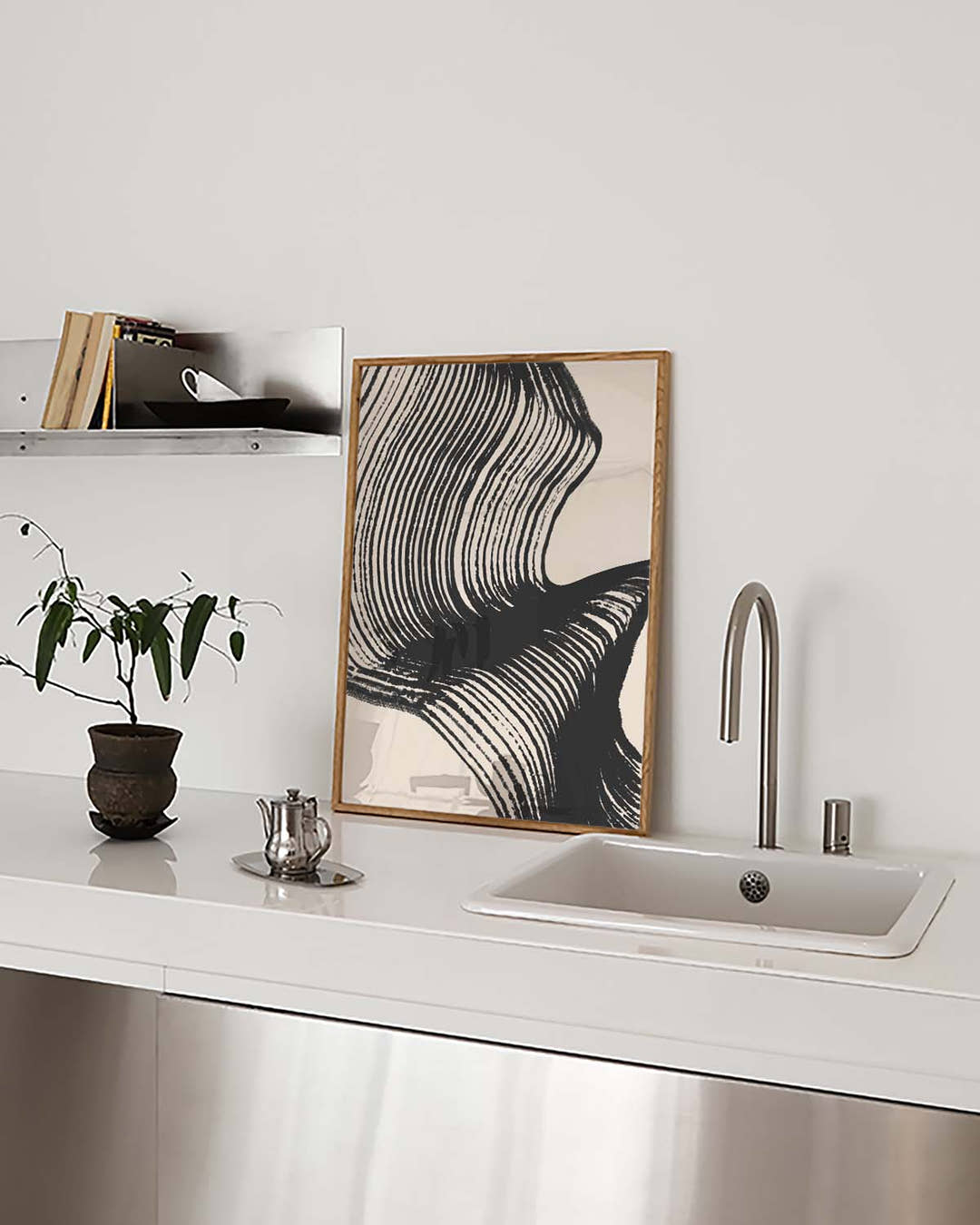 Organische Schatten Poster – Organische Schattenwelle