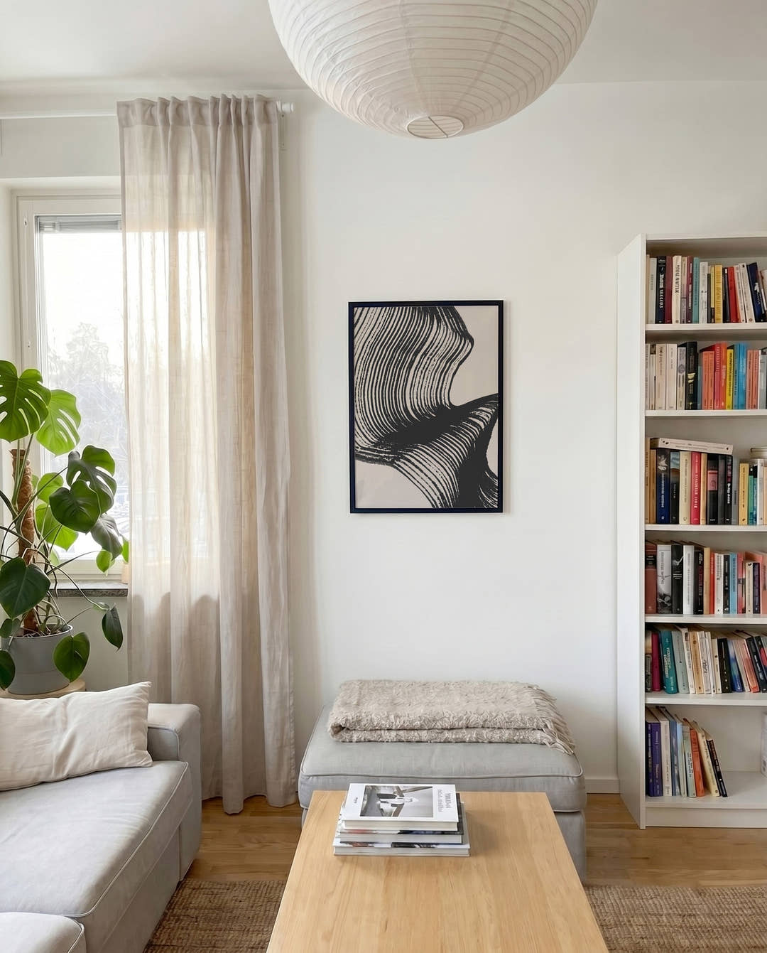 Organische Schatten Poster – Organische Schattenwelle