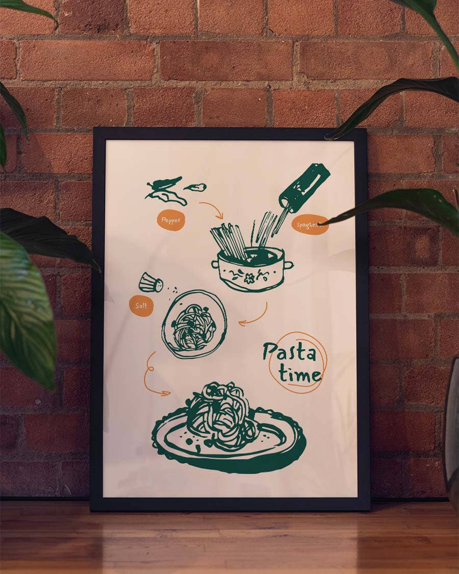 Italienisches Food Poster – Pasta Time