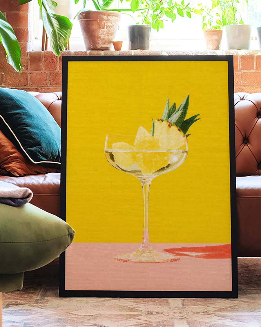 Tropisches Cocktail Poster – Pineapple Cocktail