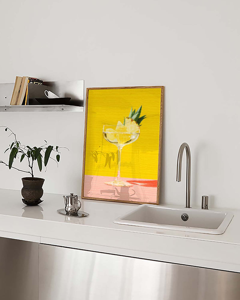 Tropisches Cocktail Poster – Pineapple Cocktail