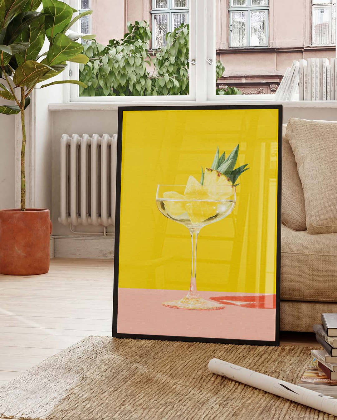 Tropisches Cocktail Poster – Pineapple Cocktail