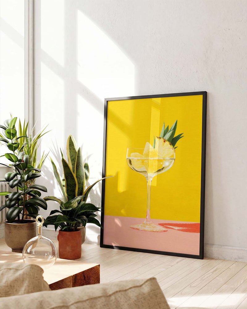 Tropisches Cocktail Poster – Pineapple Cocktail
