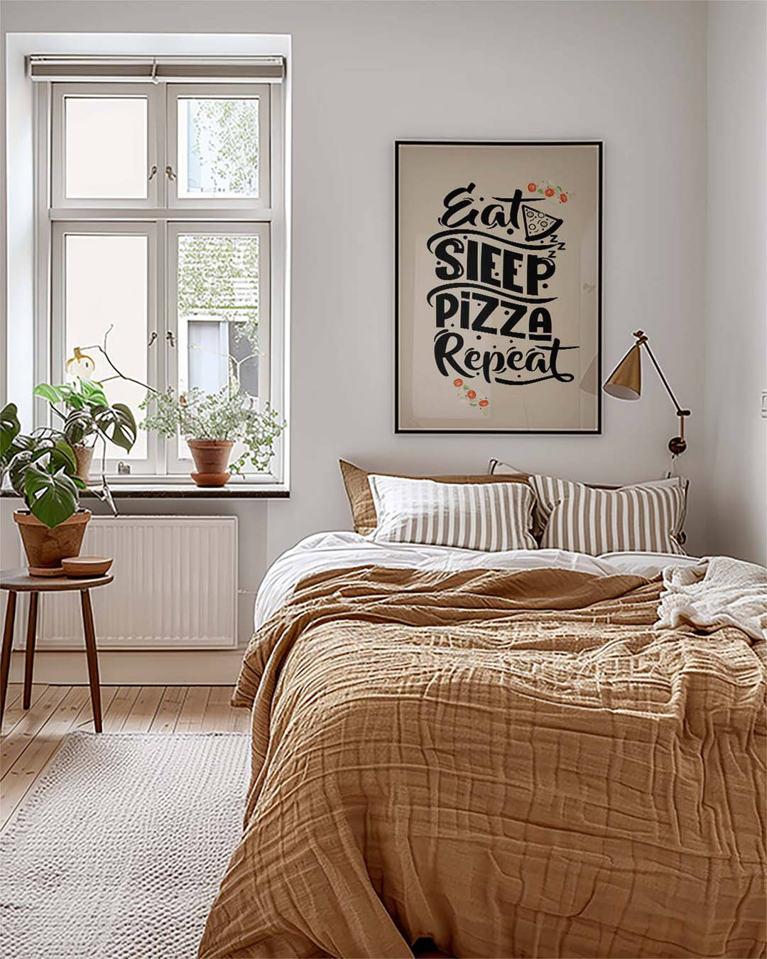 Pizza Typografie Poster – Pizza Repeat