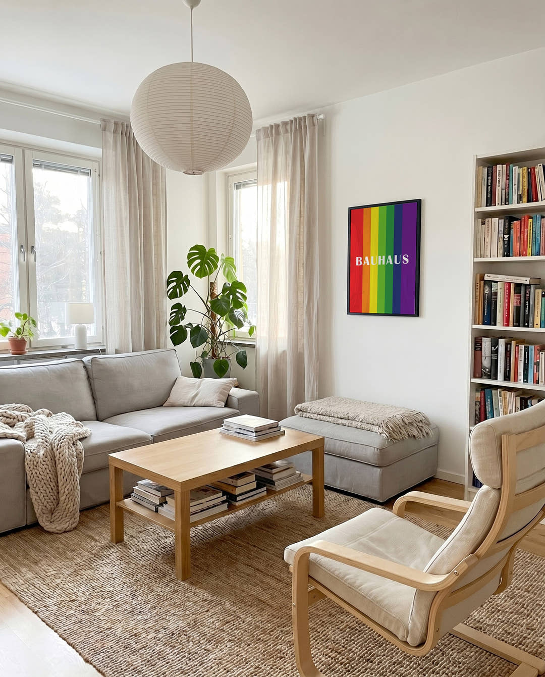 Rainbow Bauhaus Poster