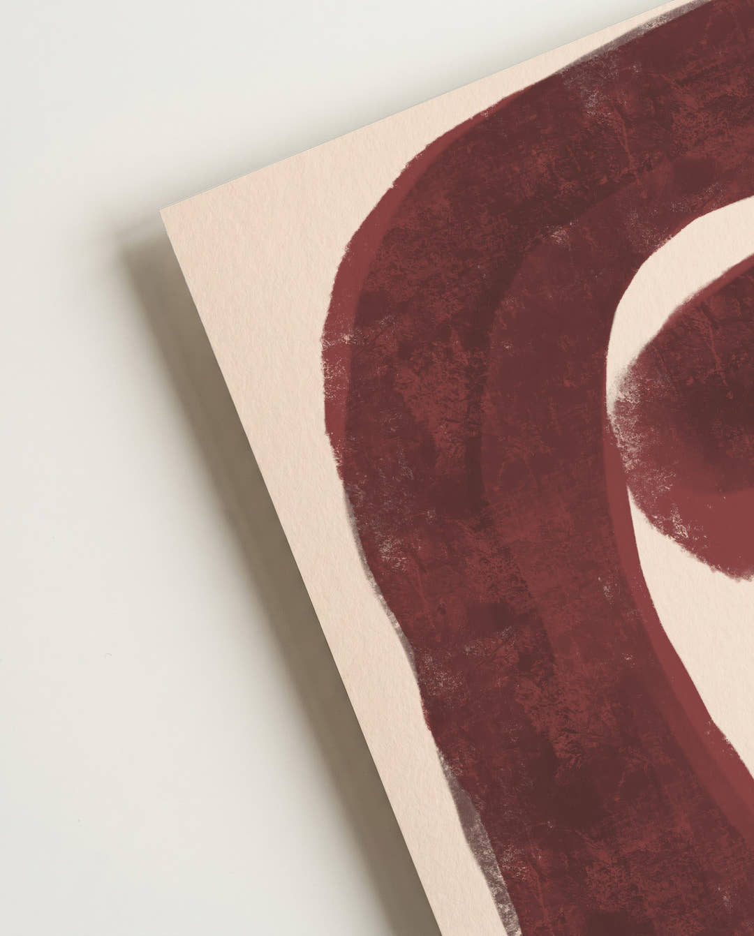 Rote Abstrakte Form Poster – Red Abstract Form