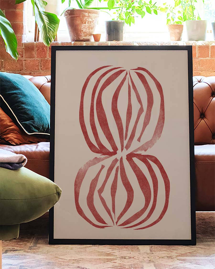 Rote Abstrakte Orbs Poster – Red Abstract Orbs