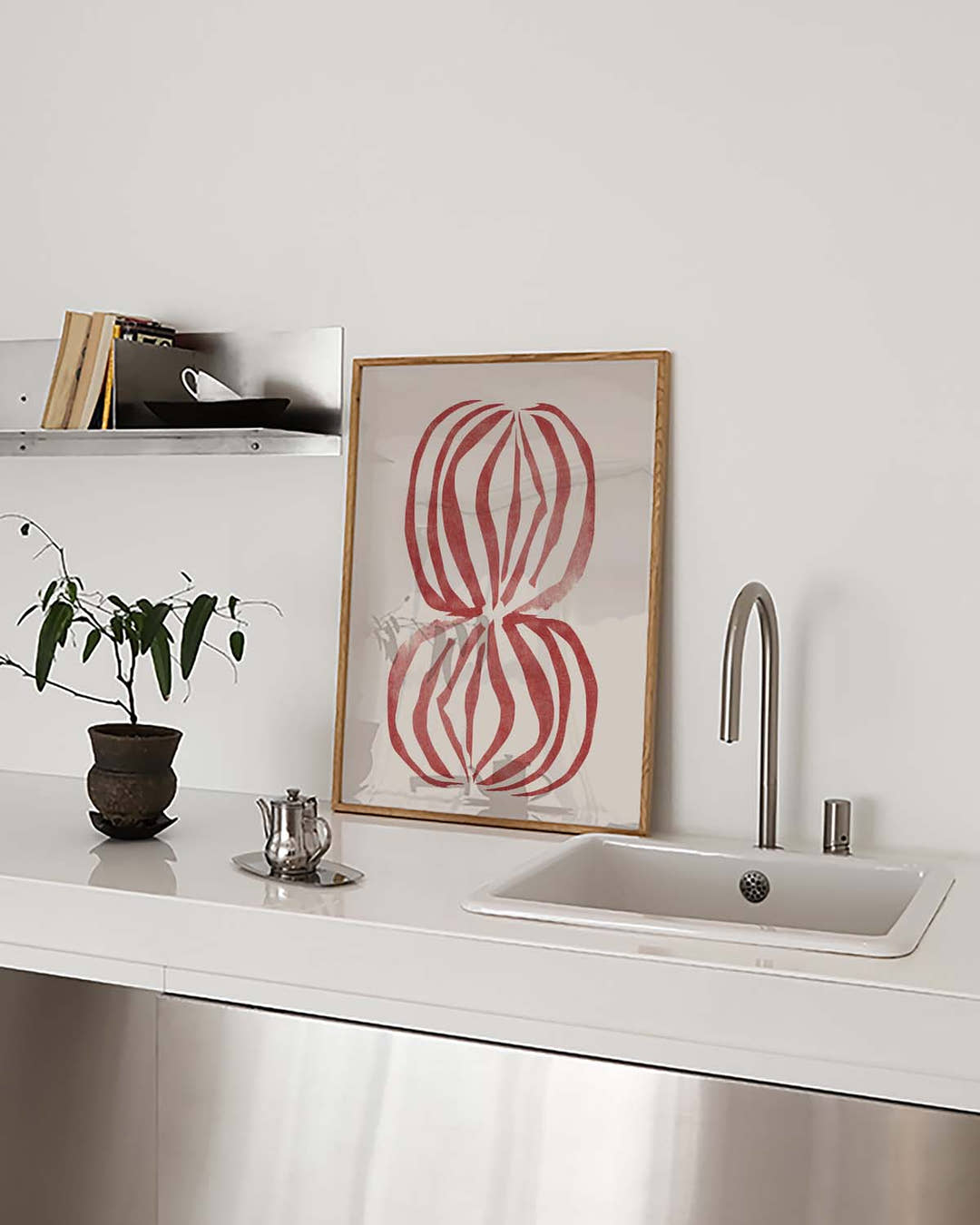 Rote Abstrakte Orbs Poster – Red Abstract Orbs