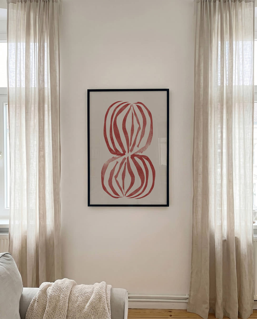 Rote Abstrakte Orbs Poster – Red Abstract Orbs