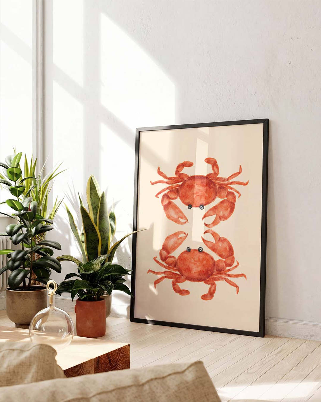 Maritime Illustration Poster – Red Crab Illustration