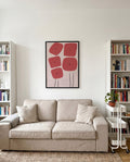 Rote Blume Minimal Poster – Red Flower Minimal
