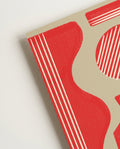 Rotes Geometrisches Abstrakt Poster – Red Geometric Abstract