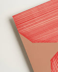 Rote Geometrische Streifen Poster – Red Geometric Stripes