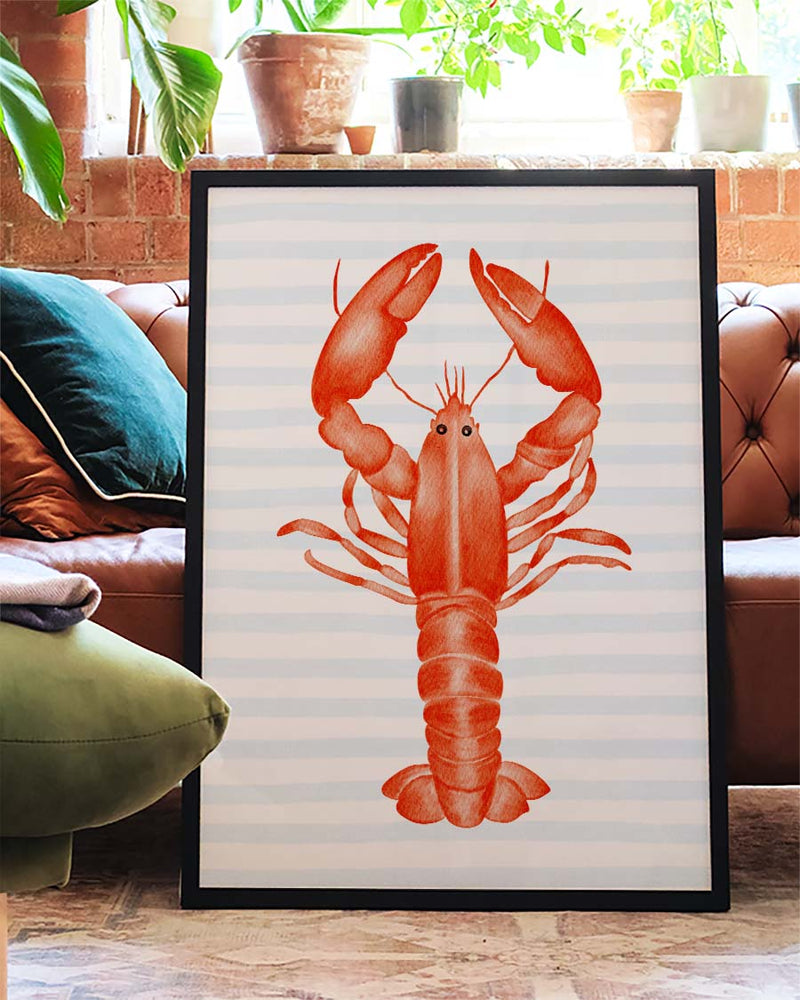 Maritimes Tier Poster – Red Lobster Illustration