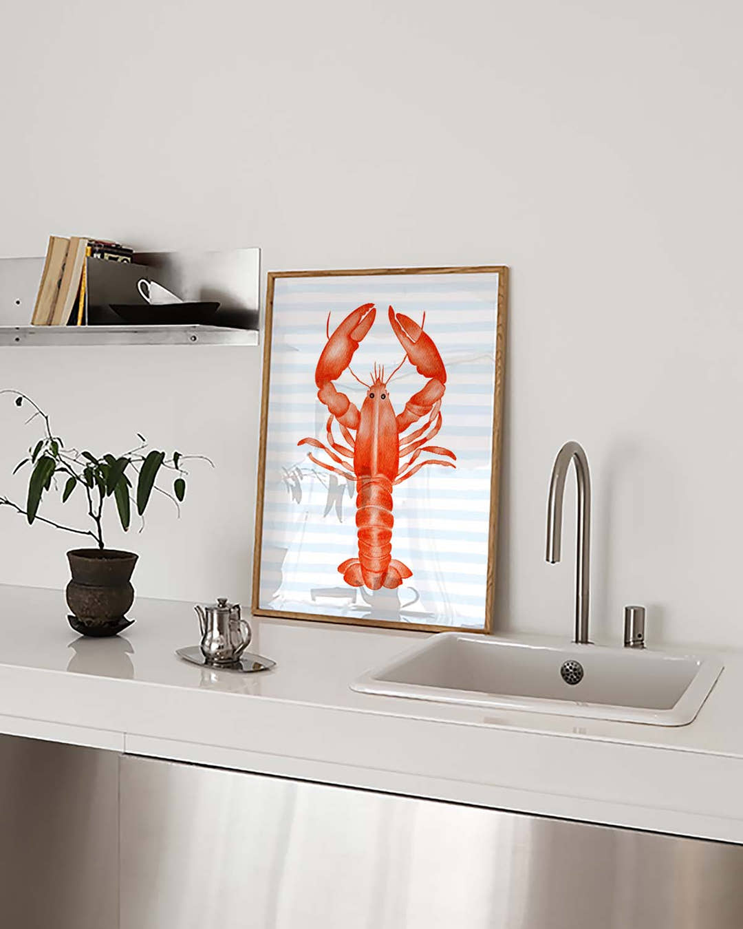 Maritimes Tier Poster – Red Lobster Illustration