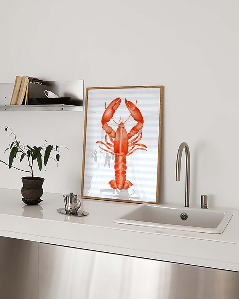 Maritimes Tier Poster – Red Lobster Illustration