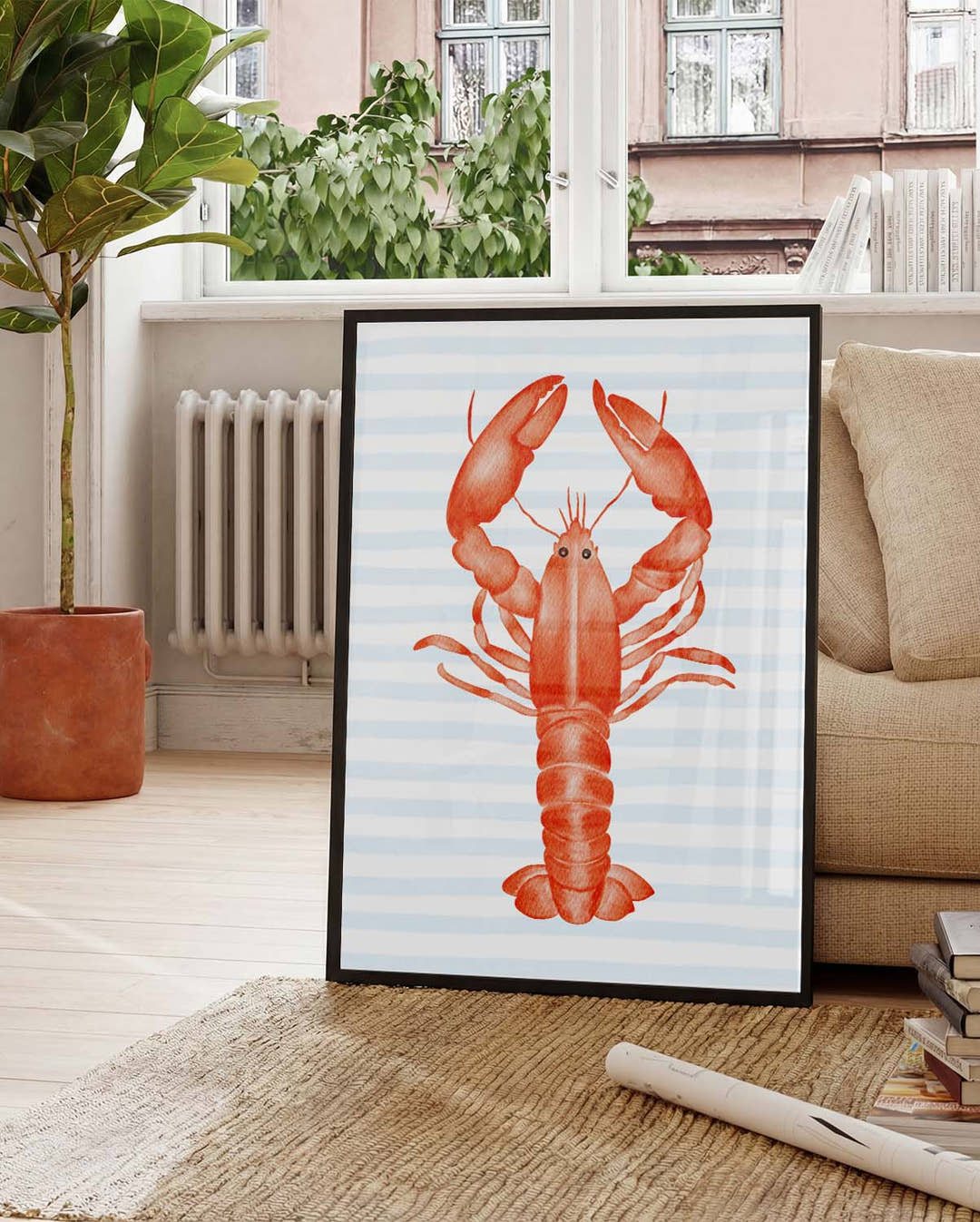 Maritimes Tier Poster – Red Lobster Illustration