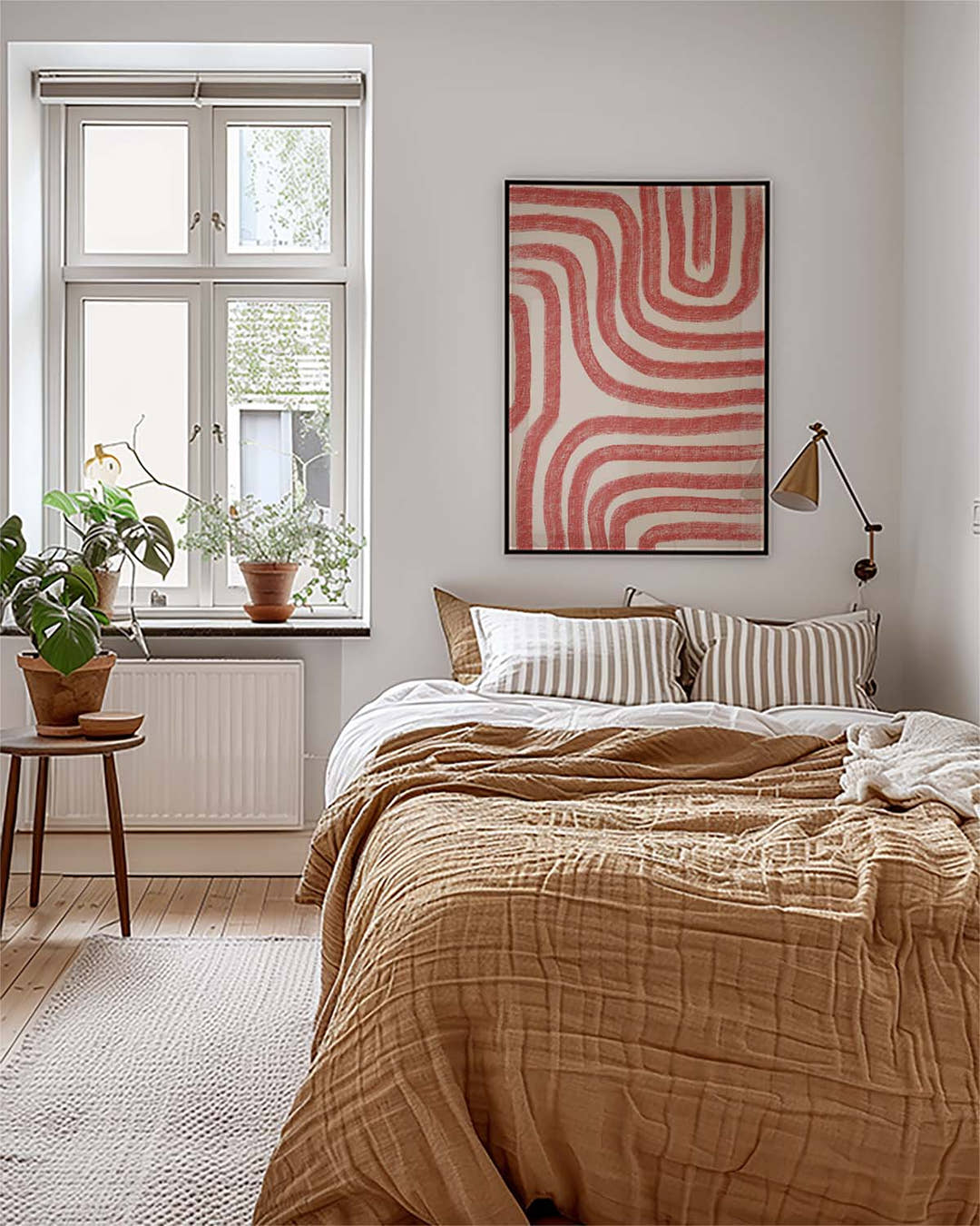 Rotes Muster Wellen Poster – Red Pattern Waves