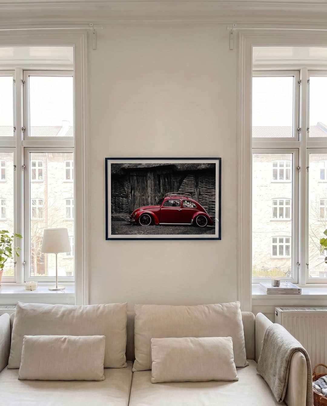 Red old beetle | Car Photography Poster