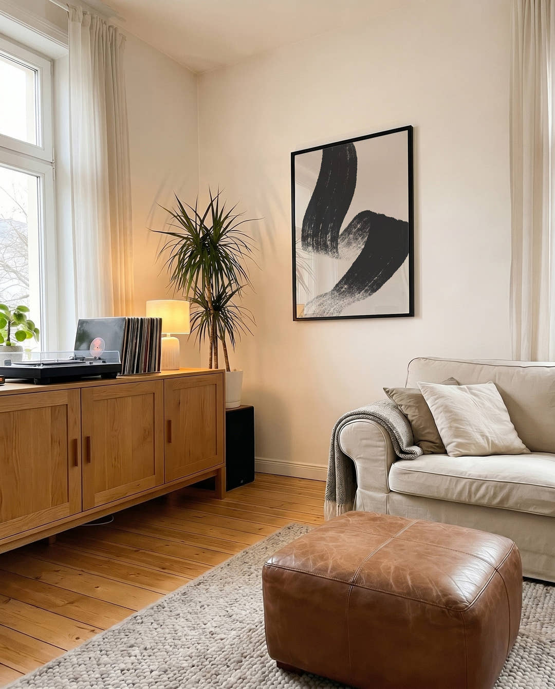 Abstraktes Pinsel Poster – Roher Pinselimpuls