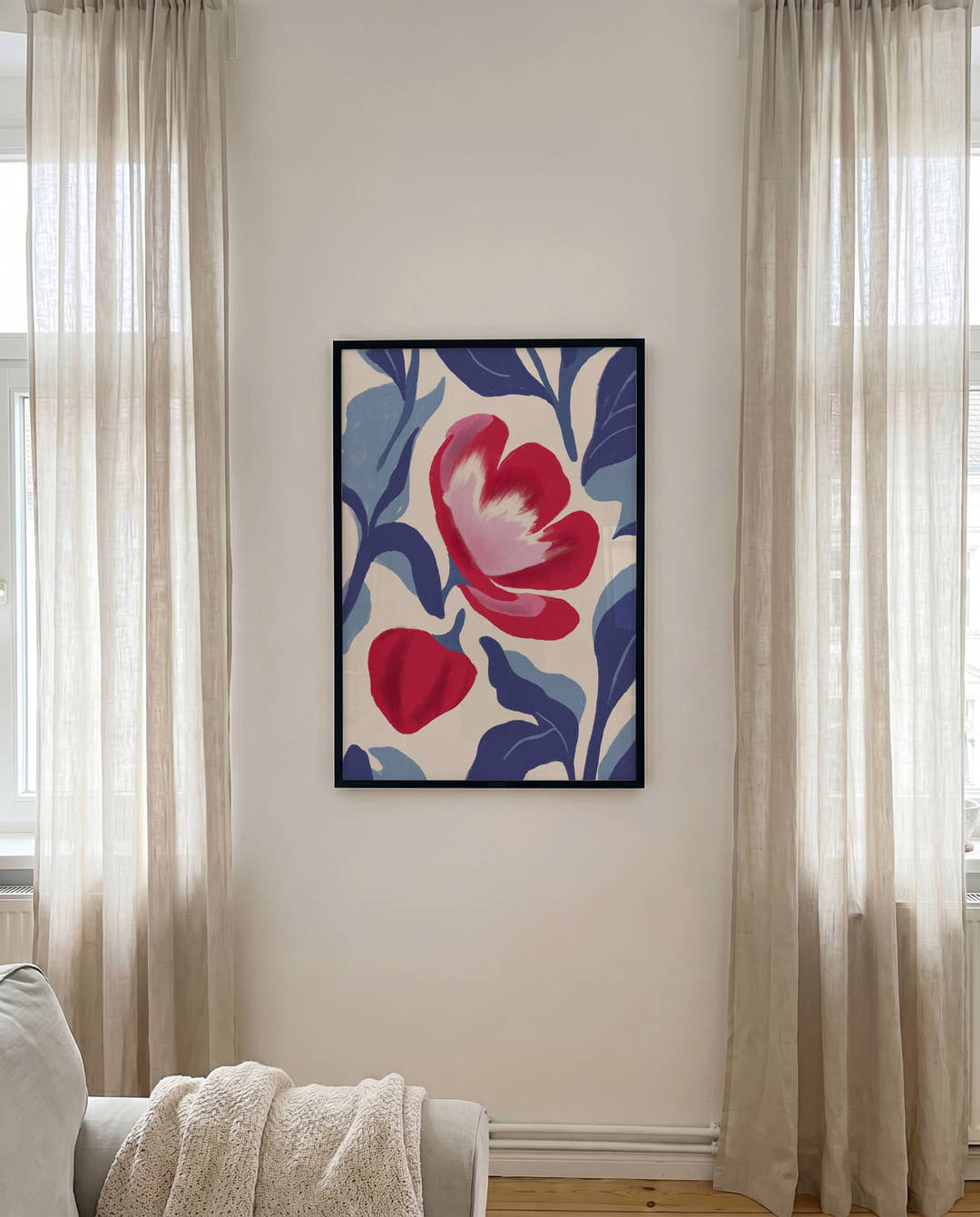 Rouge Éphémère | Florale Illustration Poster