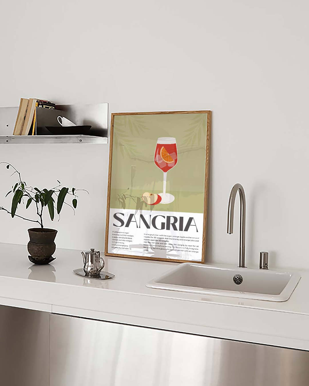 Sommer Cocktail Poster – Sangria Cocktail