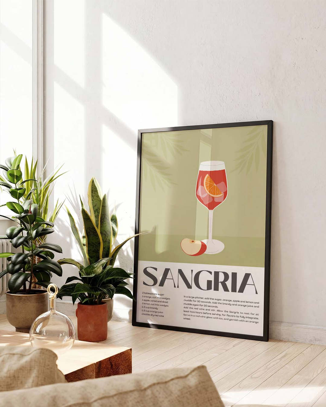 Sommer Cocktail Poster – Sangria Cocktail