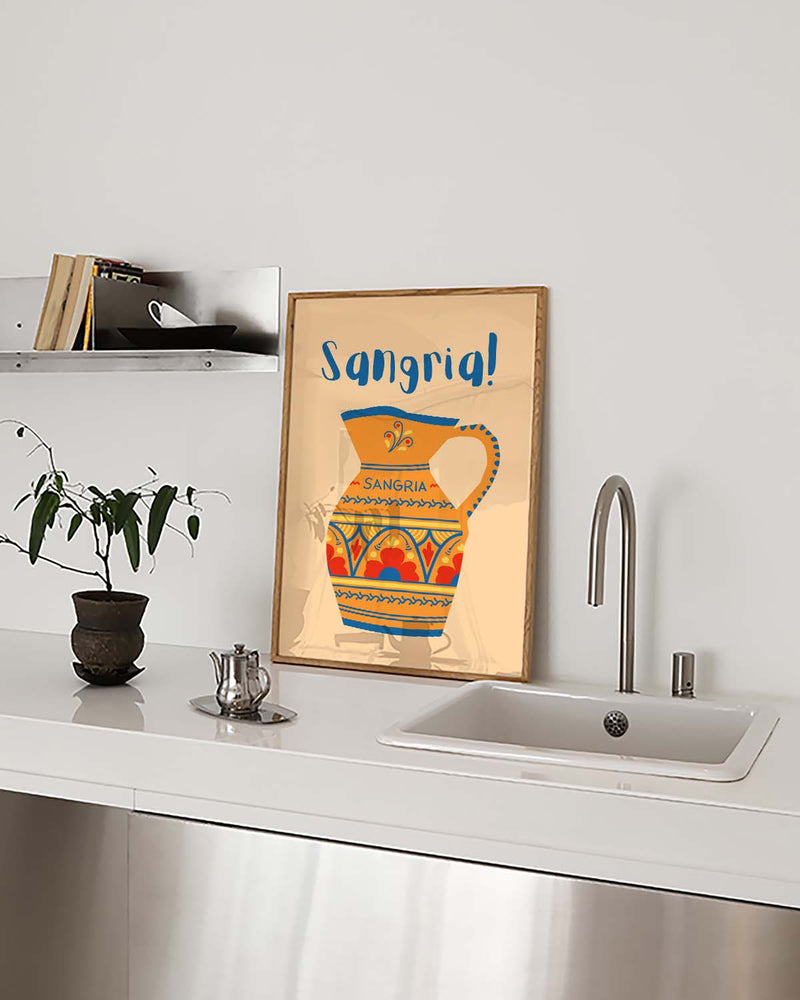 Mediterranes Getränk Poster – Sangria Jug