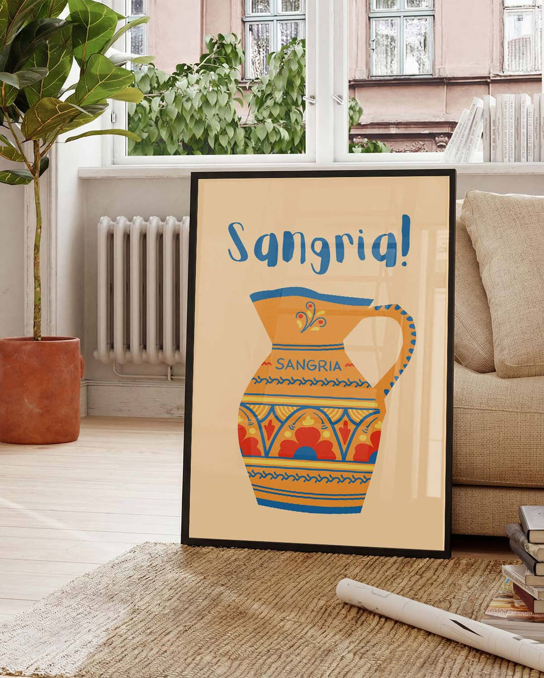 Mediterranes Getränk Poster – Sangria Jug