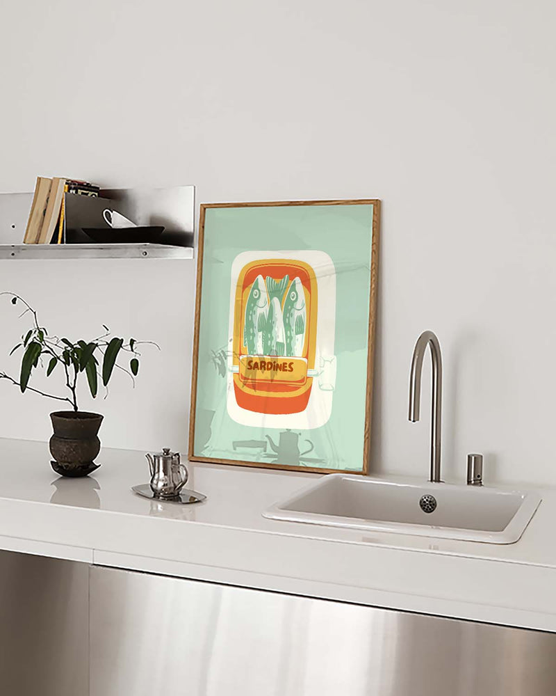 Food Illustration Poster – Sardines