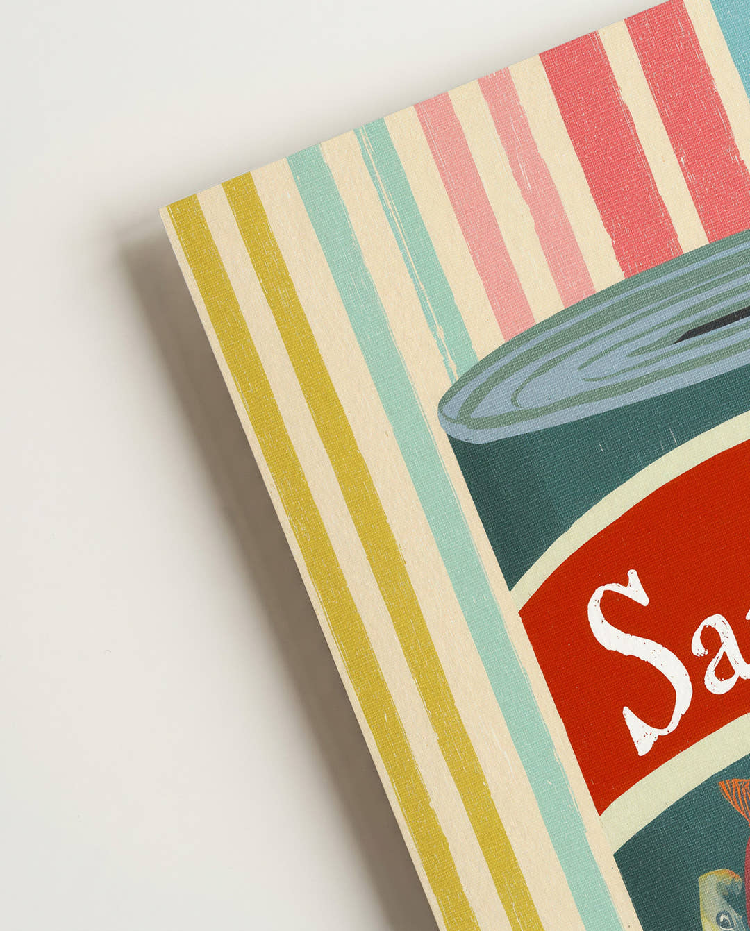 Retro Food Illustration Poster – Sardines Can Illustration