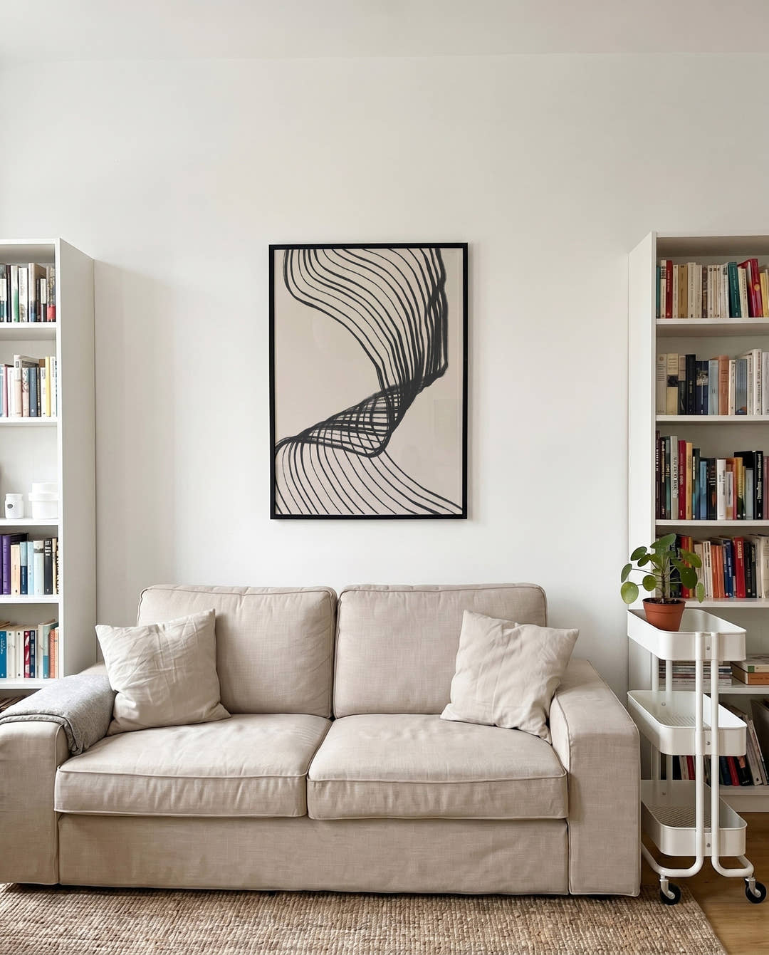Schwebendes Linien Poster – Schwebende Linienpoesie