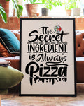 Pizza Zitat Poster – Secret Pizza