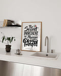Pizza Zitat Poster – Secret Pizza