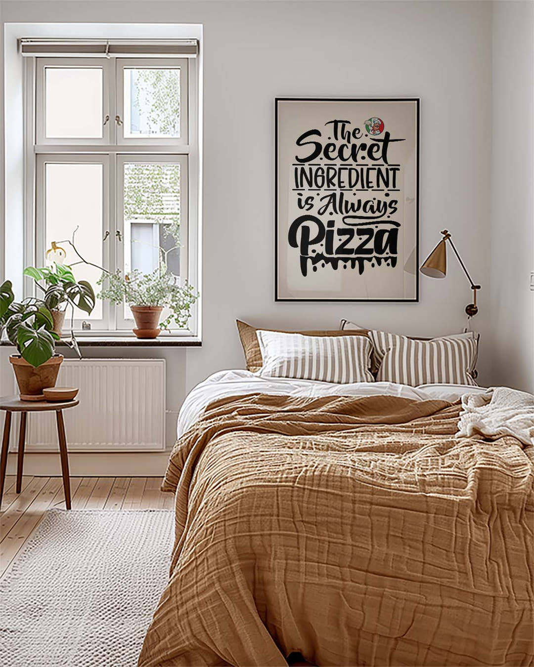 Pizza Zitat Poster – Secret Pizza
