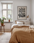 Pizza Zitat Poster – Secret Pizza
