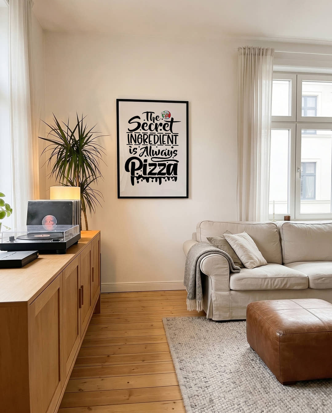 Pizza Zitat Poster – Secret Pizza