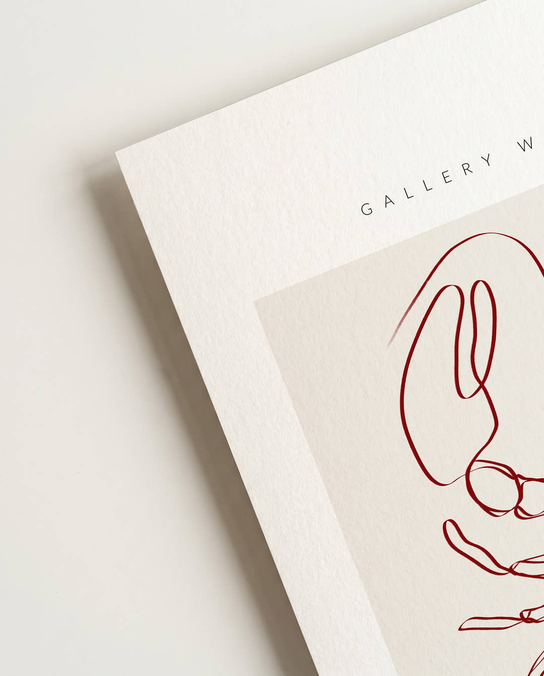 Señor Lobster | Minimalistisches Line-Art-Poster