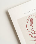 Señor Lobster | Minimalistisches Line-Art-Poster