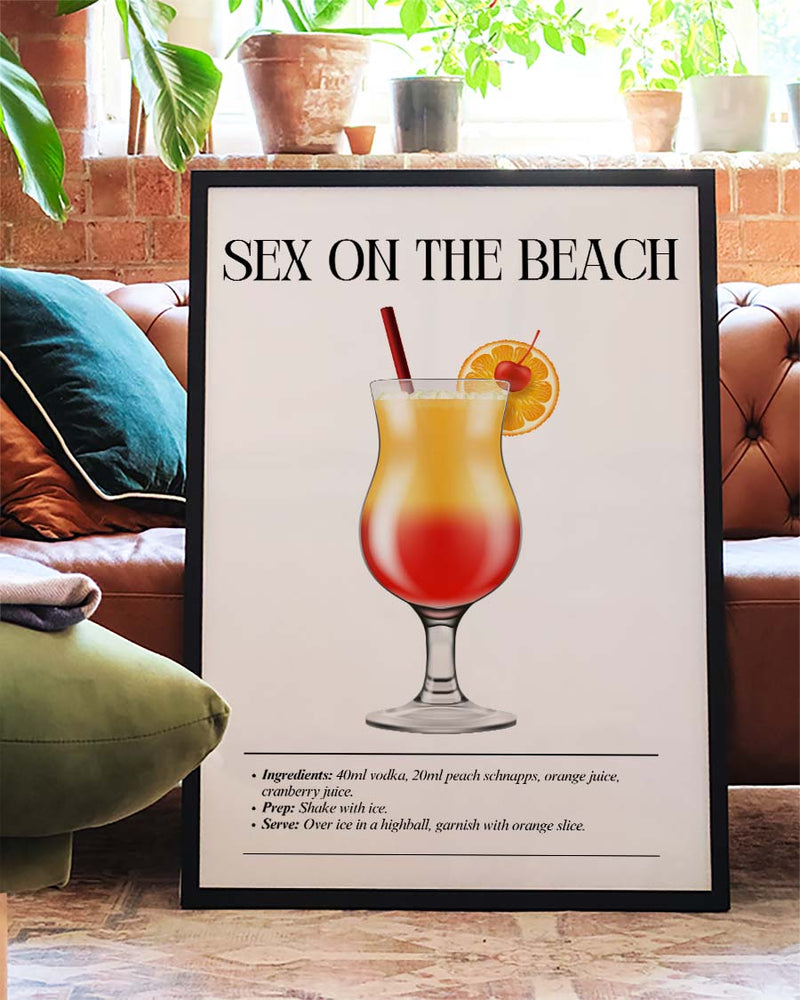 Sommer Cocktail Poster – Sex On The Beach