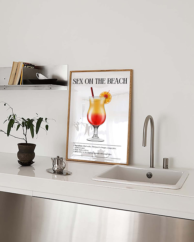 Sommer Cocktail Poster – Sex On The Beach