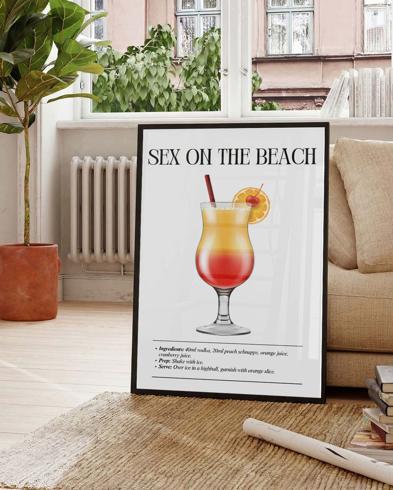 Sommer Cocktail Poster – Sex On The Beach