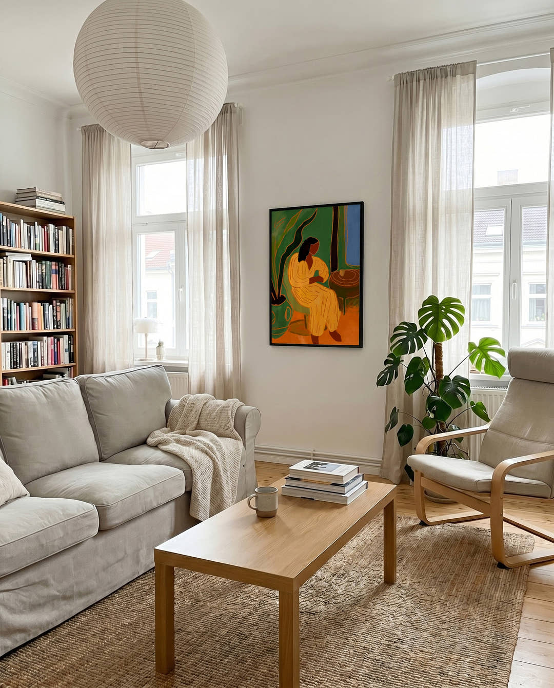 Slow Room | Modernes Figuren-Poster
