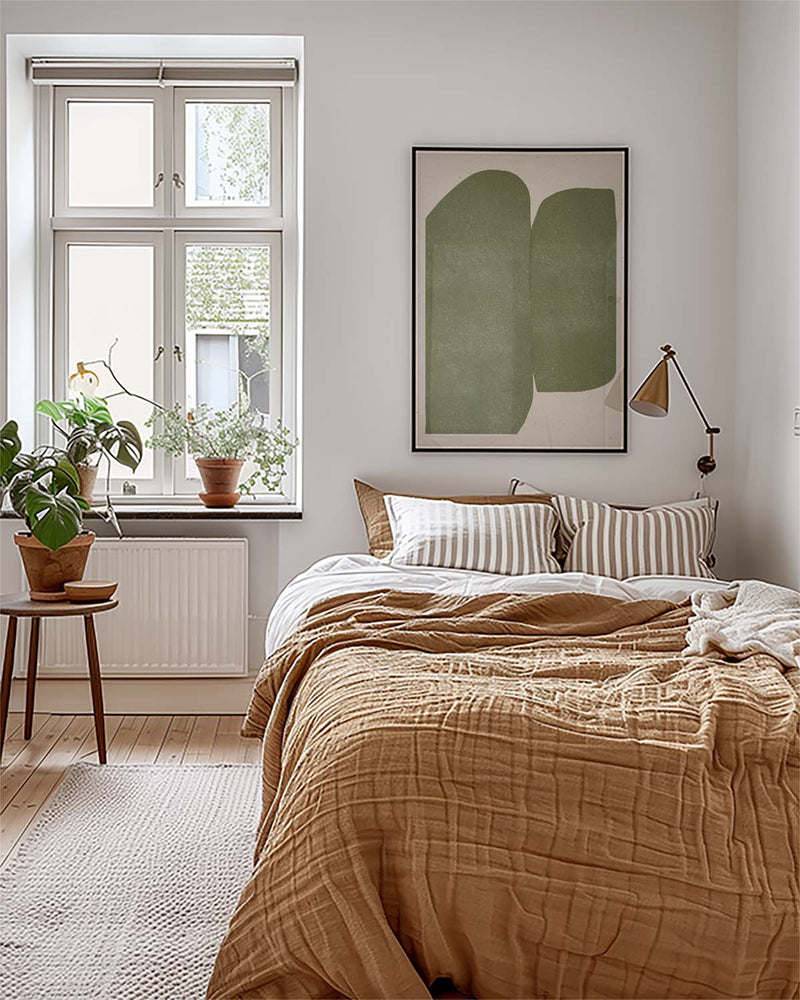 Soft Green Abstract Forms Poster – Sanfte Grüne Formen