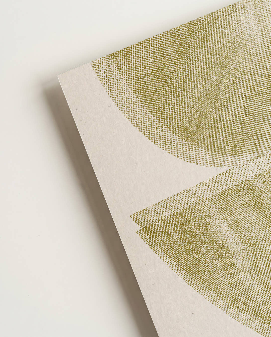Abstraktes Minimal Poster – Soft Green Semi Circles