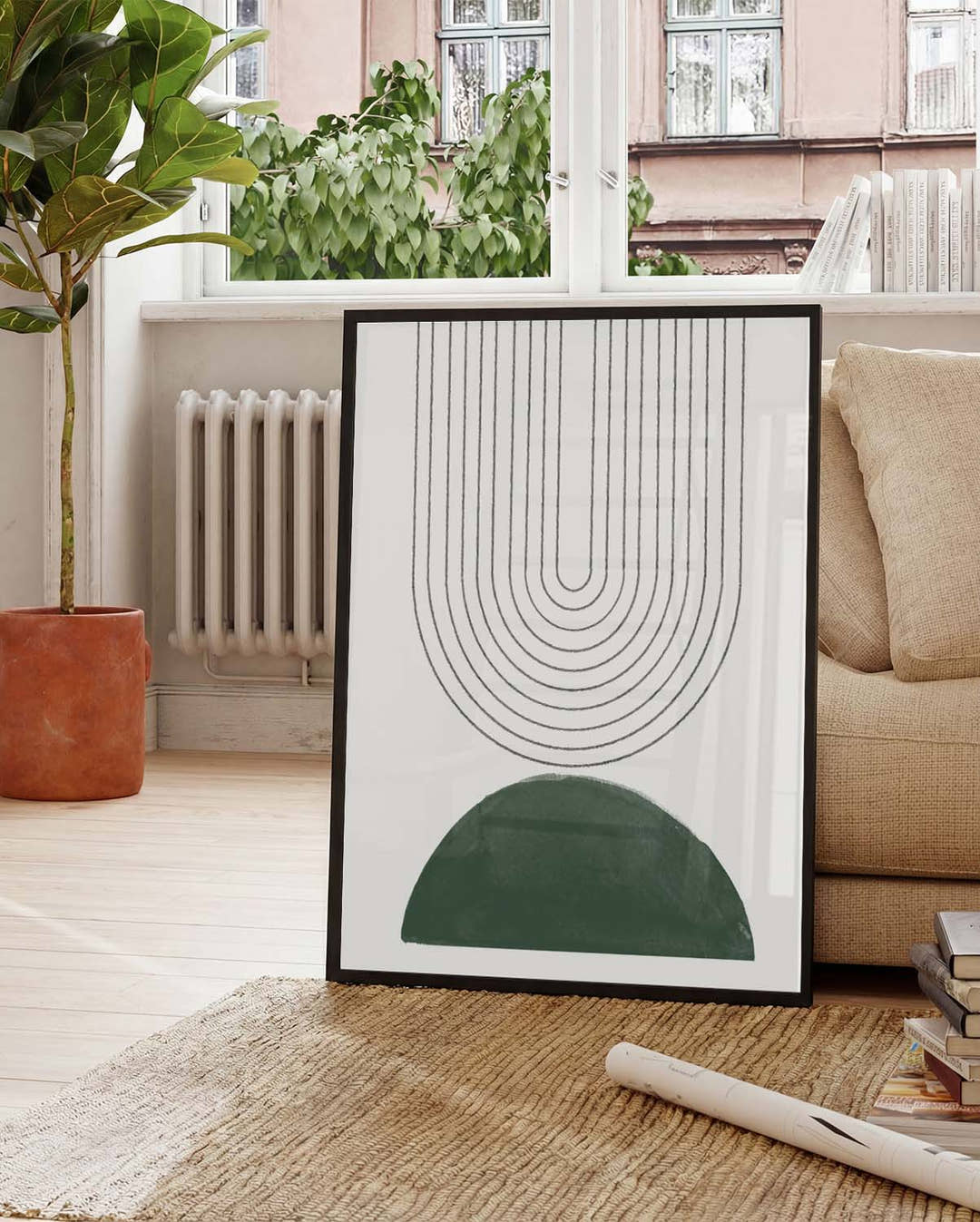 Geometrisches Bogen Poster – Soft Minimal Arch