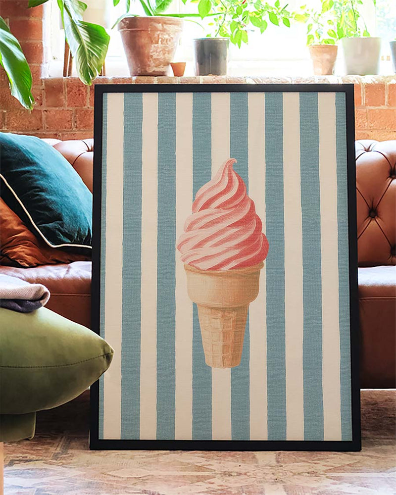 Dessert Illustration Poster – Soft Serve Ice Cream