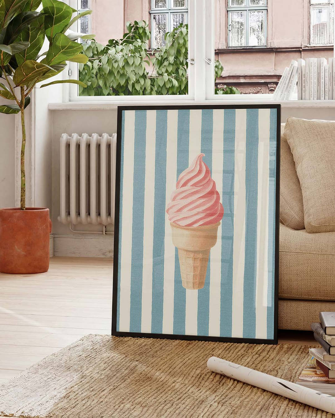 Dessert Illustration Poster – Soft Serve Ice Cream