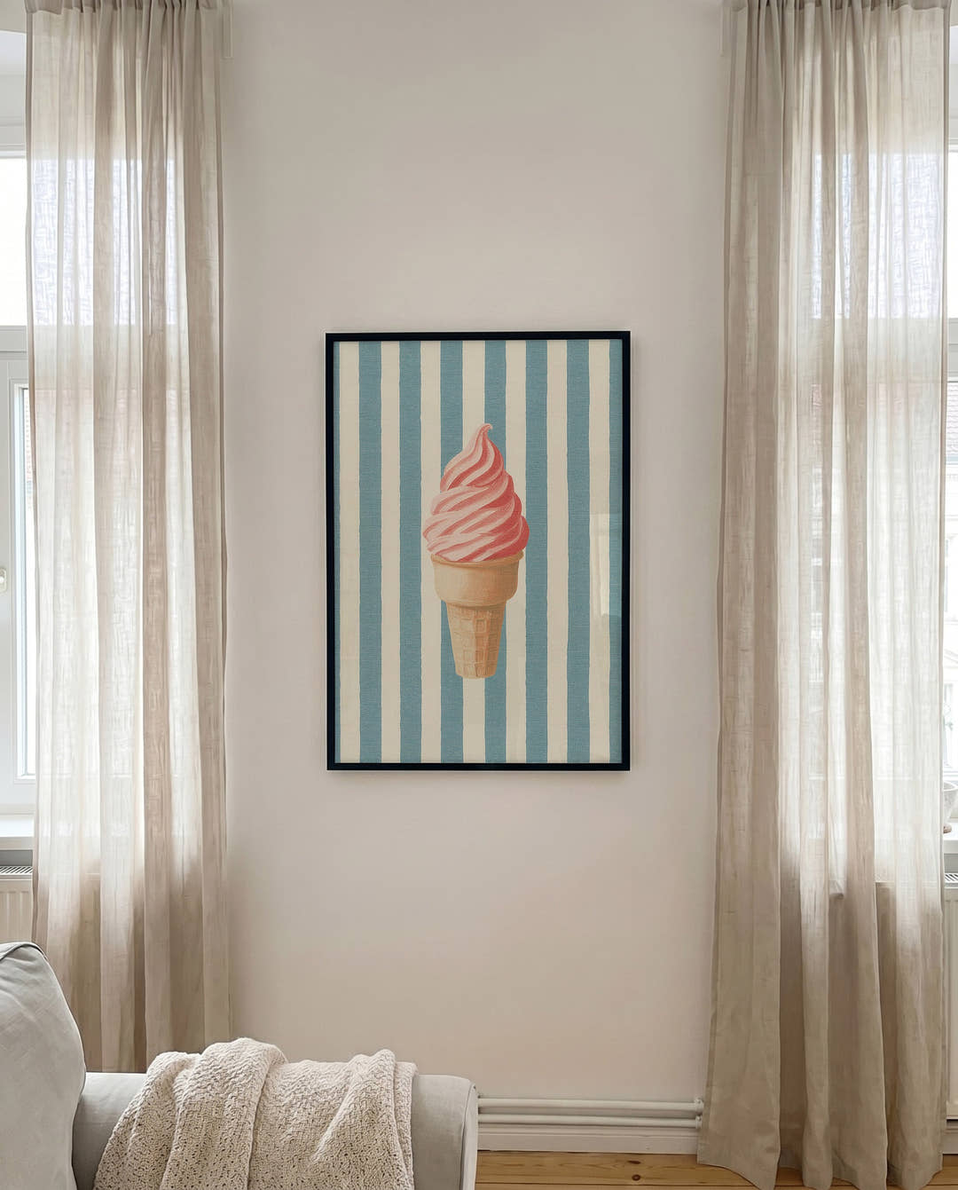 Dessert Illustration Poster – Soft Serve Ice Cream