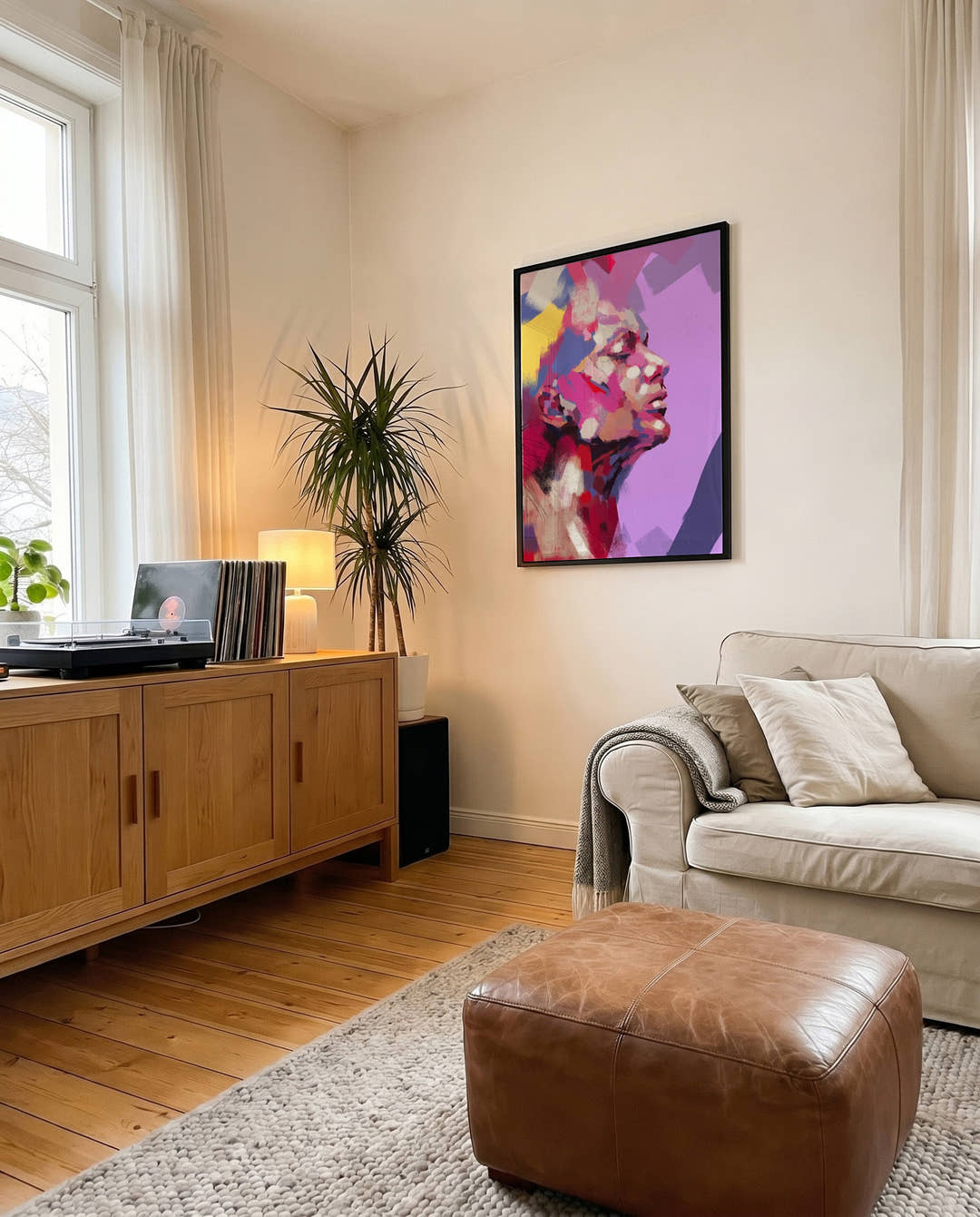 Sound of Silence | Modernes Portrait-Poster